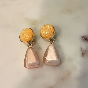 Clasp Orange and Pink Earrings